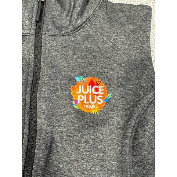 North Face Vest Womens Medium Gray Ridgeline Slim Fit Full Zip Soft Shell Logo - Picture 3 of 11